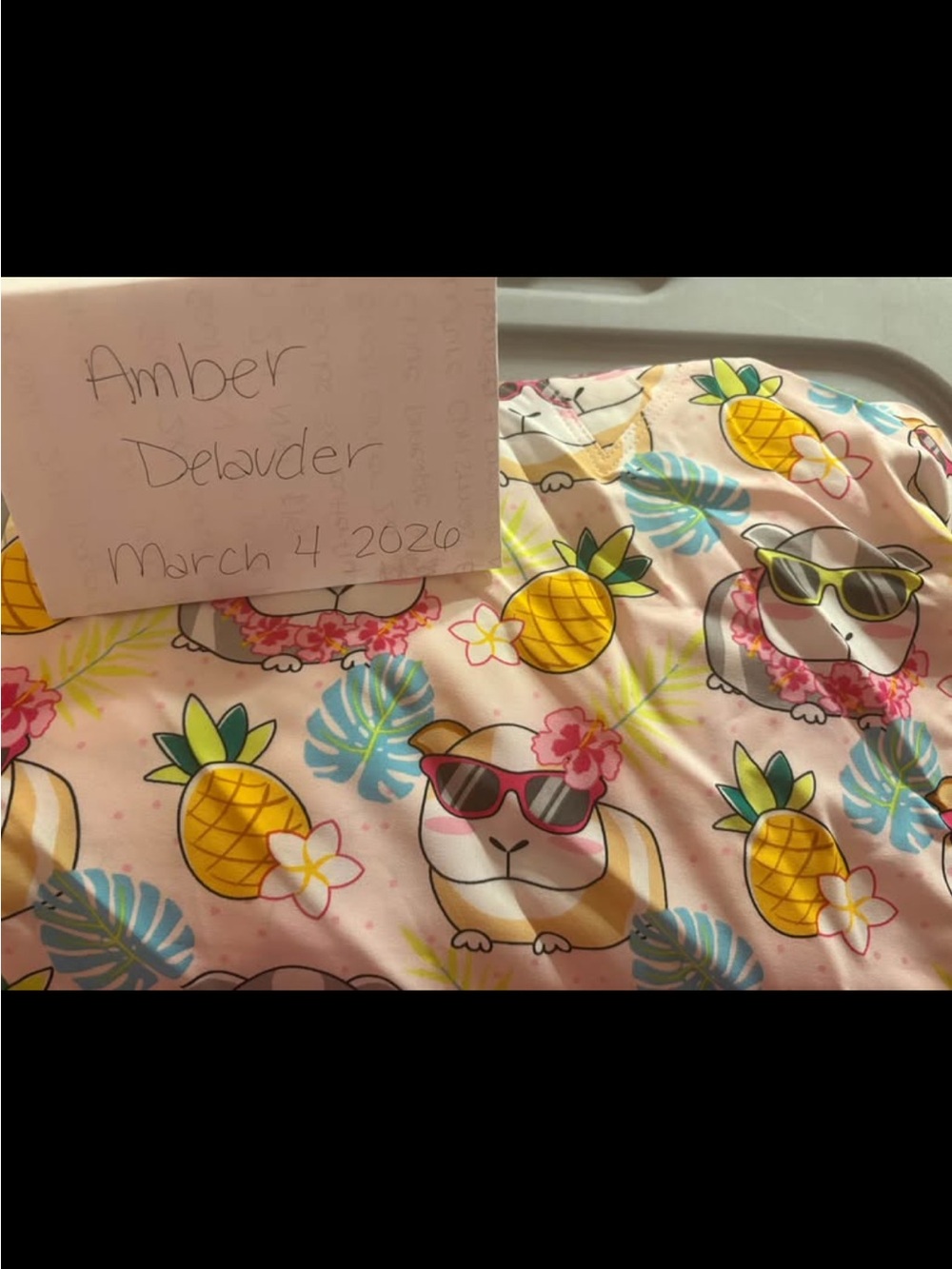 Tropical Hamster Scrub Top